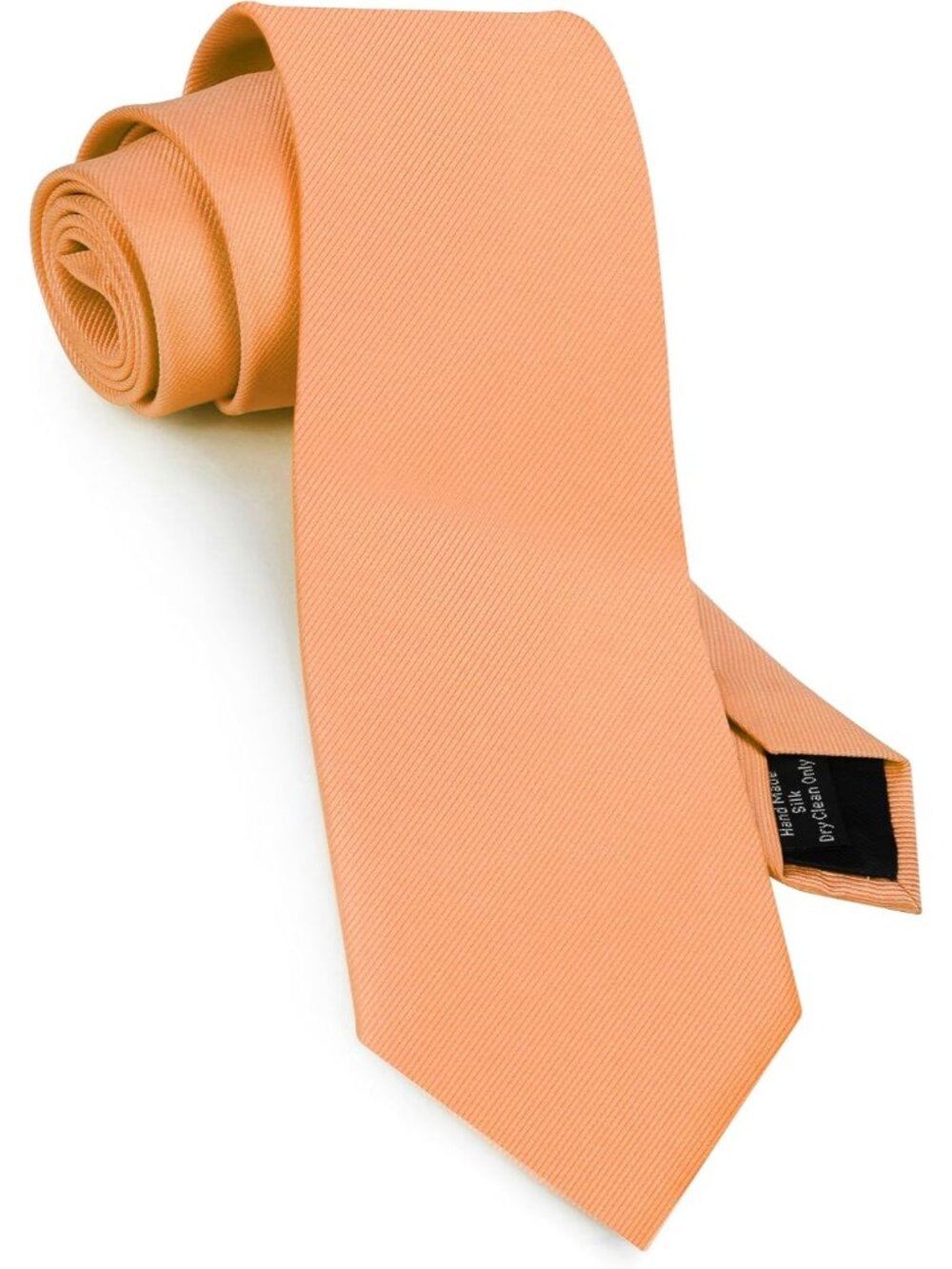 Men's Dusty Orange Twill Textured Woven Silk Formal Necktie For Wedding Dress